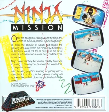 Ninja Mission box cover back